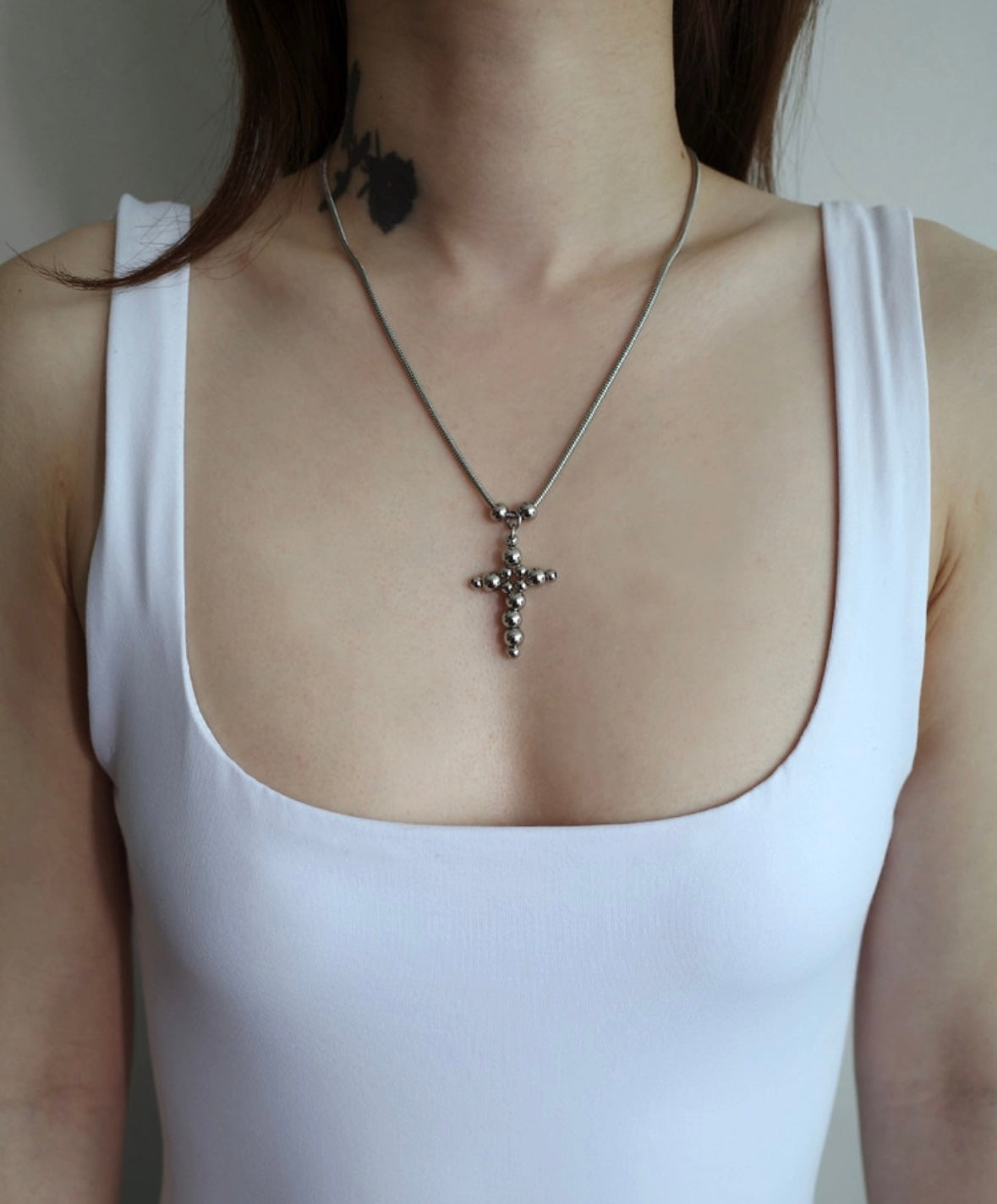 Metalic Cross Necklace (S size)