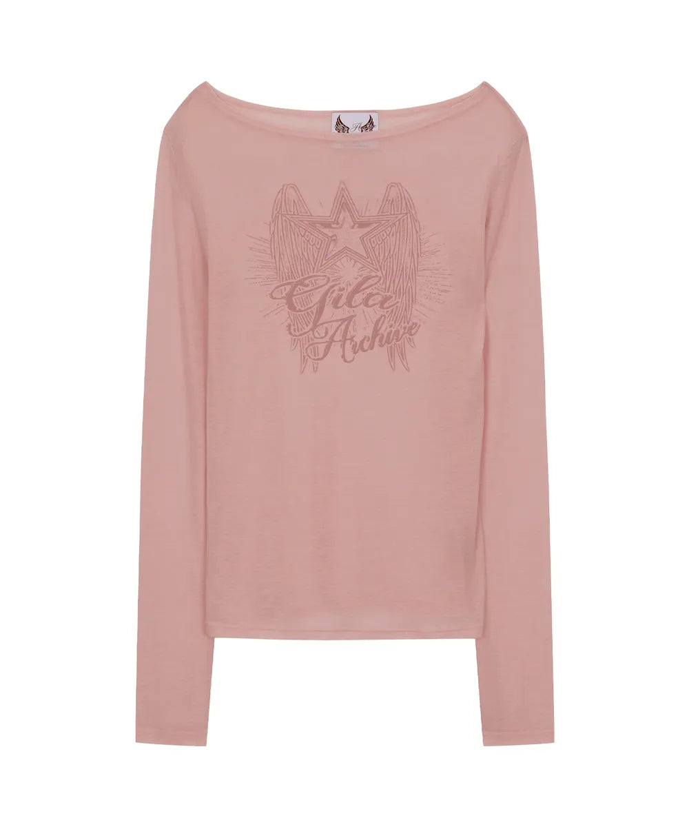 JISOO同款STAR WING SHEER LONG SLEEVE