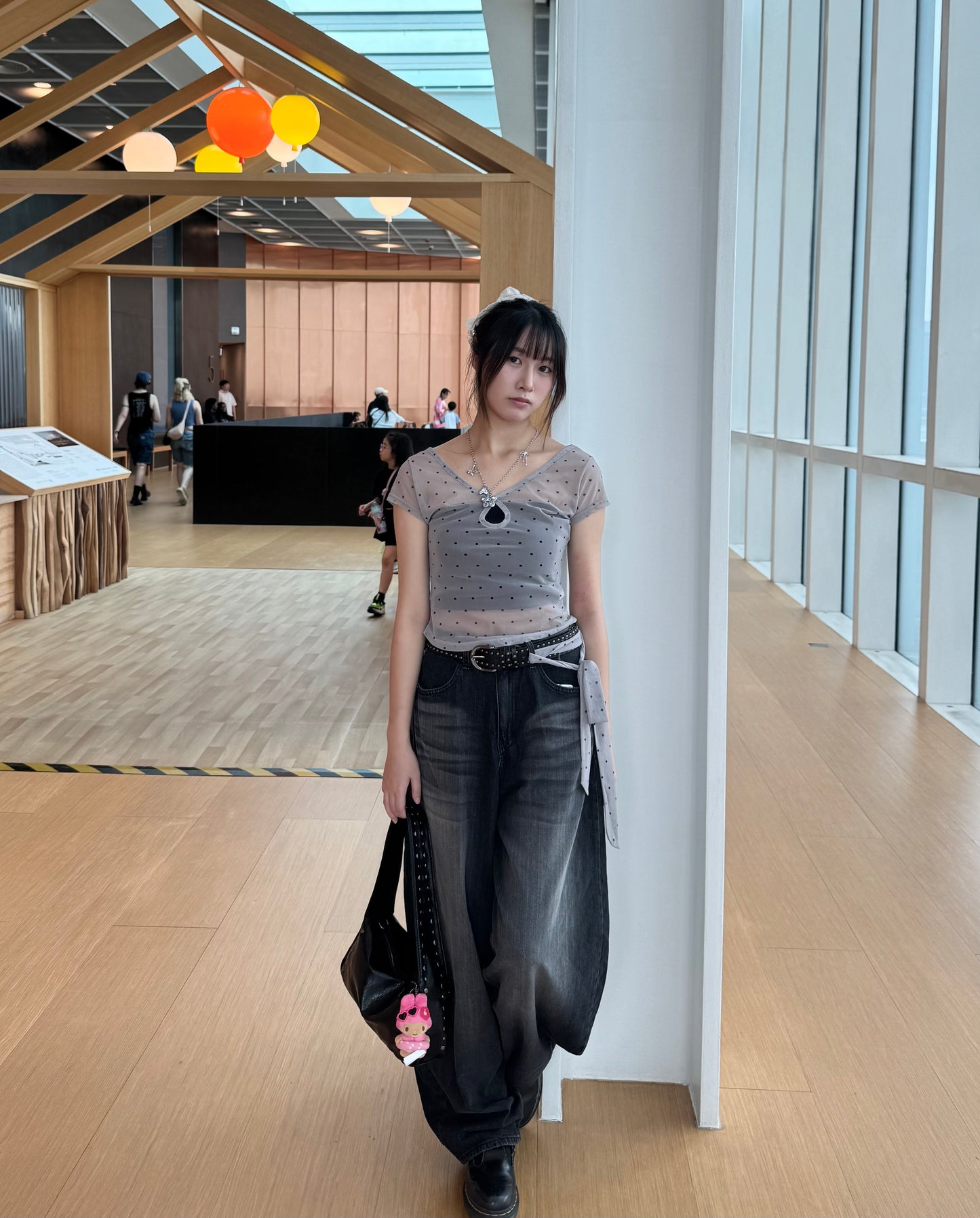 (現貨)透透波點Top連頸帶