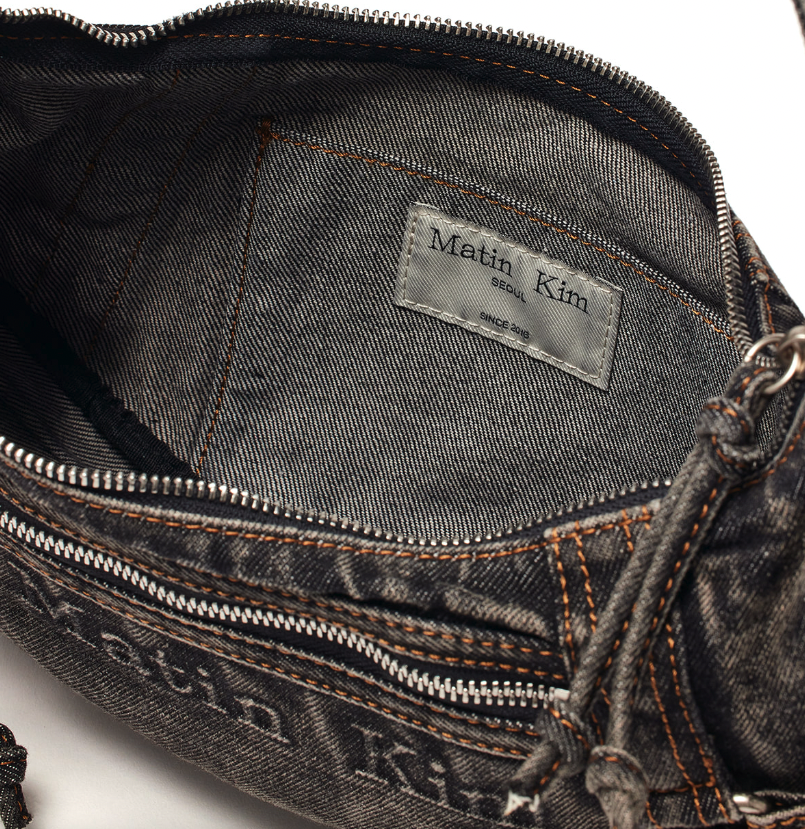 Matin Kim MATIN WASHED DENIM MINI HOBO BAG