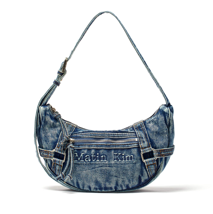 Matin Kim MATIN WASHED DENIM MINI HOBO BAG