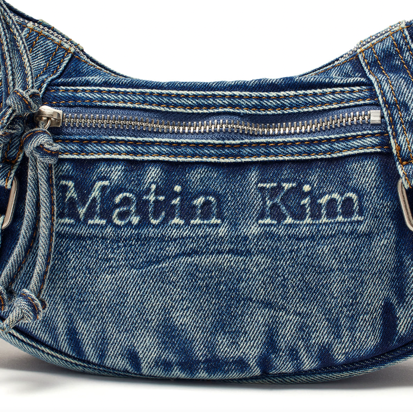 Matin Kim MATIN WASHED DENIM MINI HOBO BAG