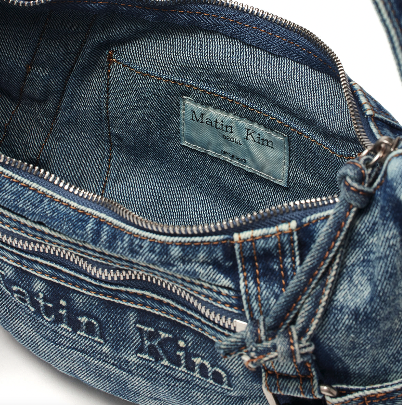 Matin Kim MATIN WASHED DENIM MINI HOBO BAG