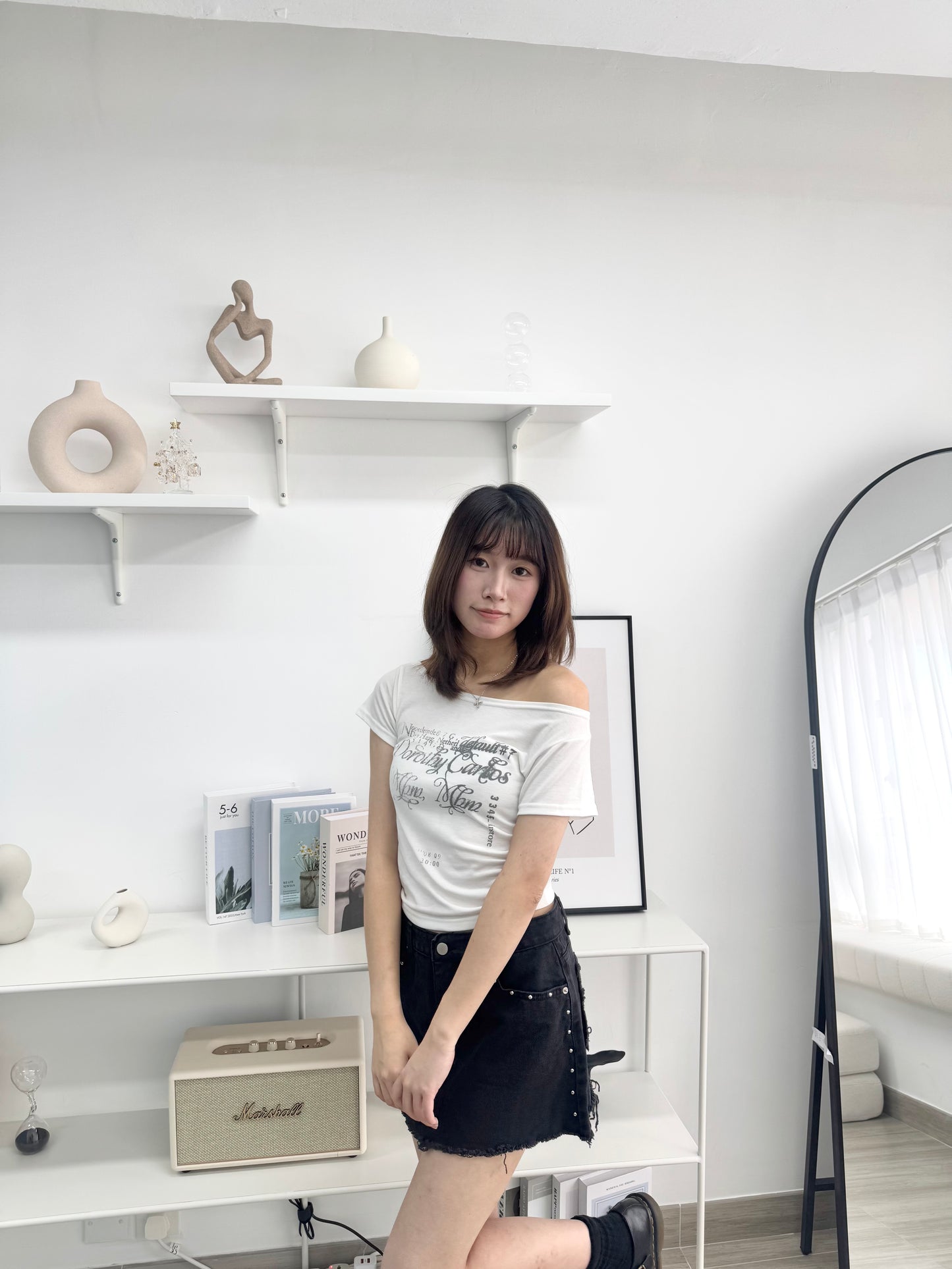 斜膊Print Tee