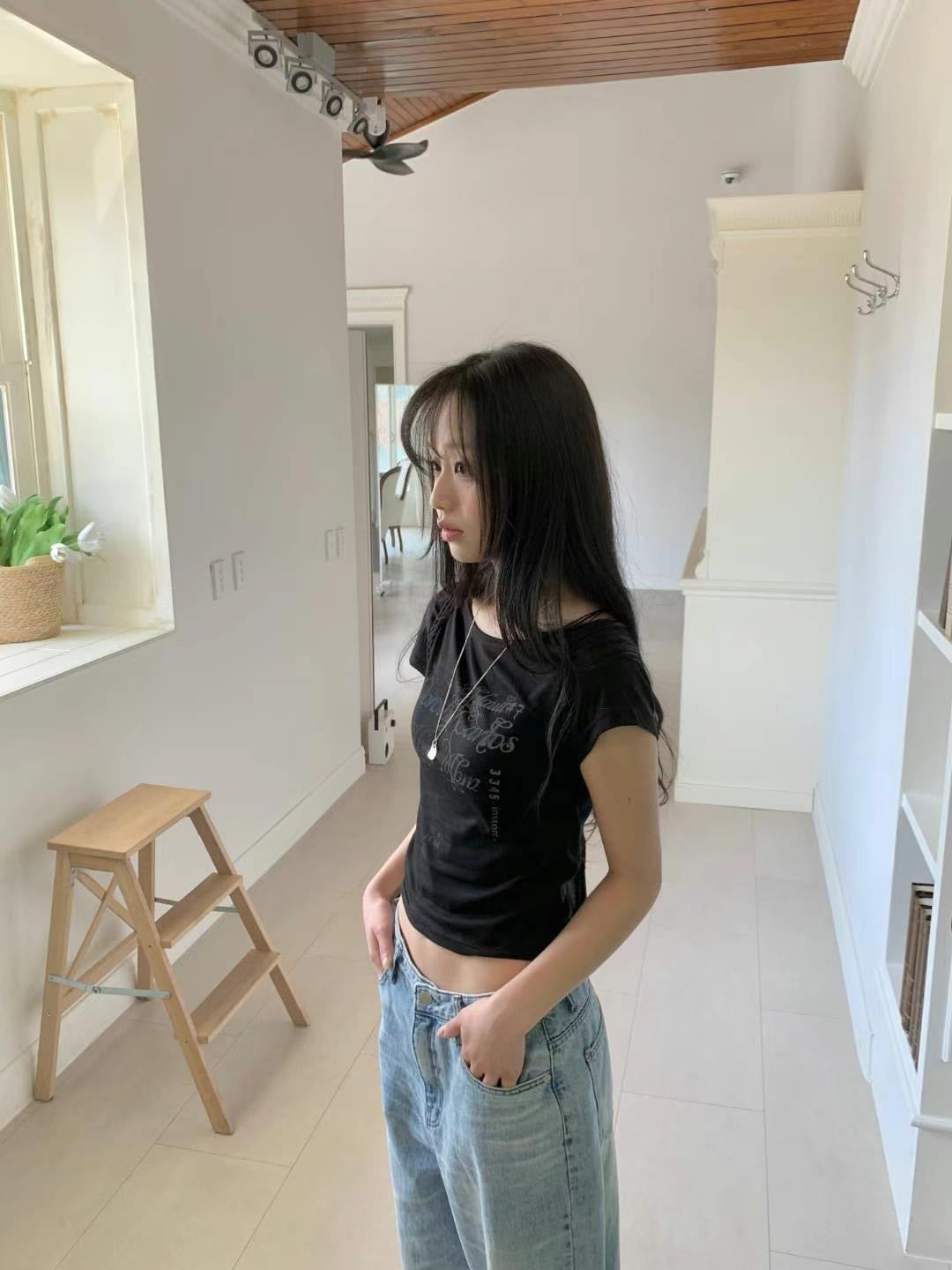 斜膊Print Tee