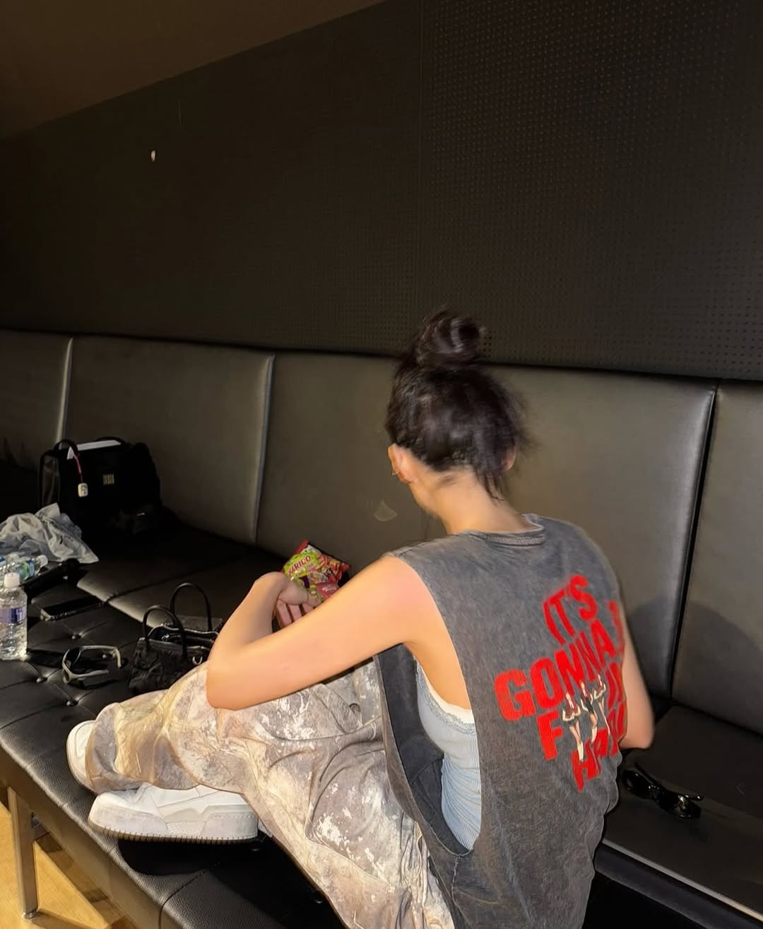 JENNIE同款軍裝印花長褲