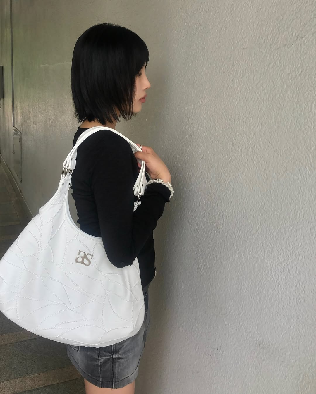 as”on BECKY SHOULDER BAG / WHITE