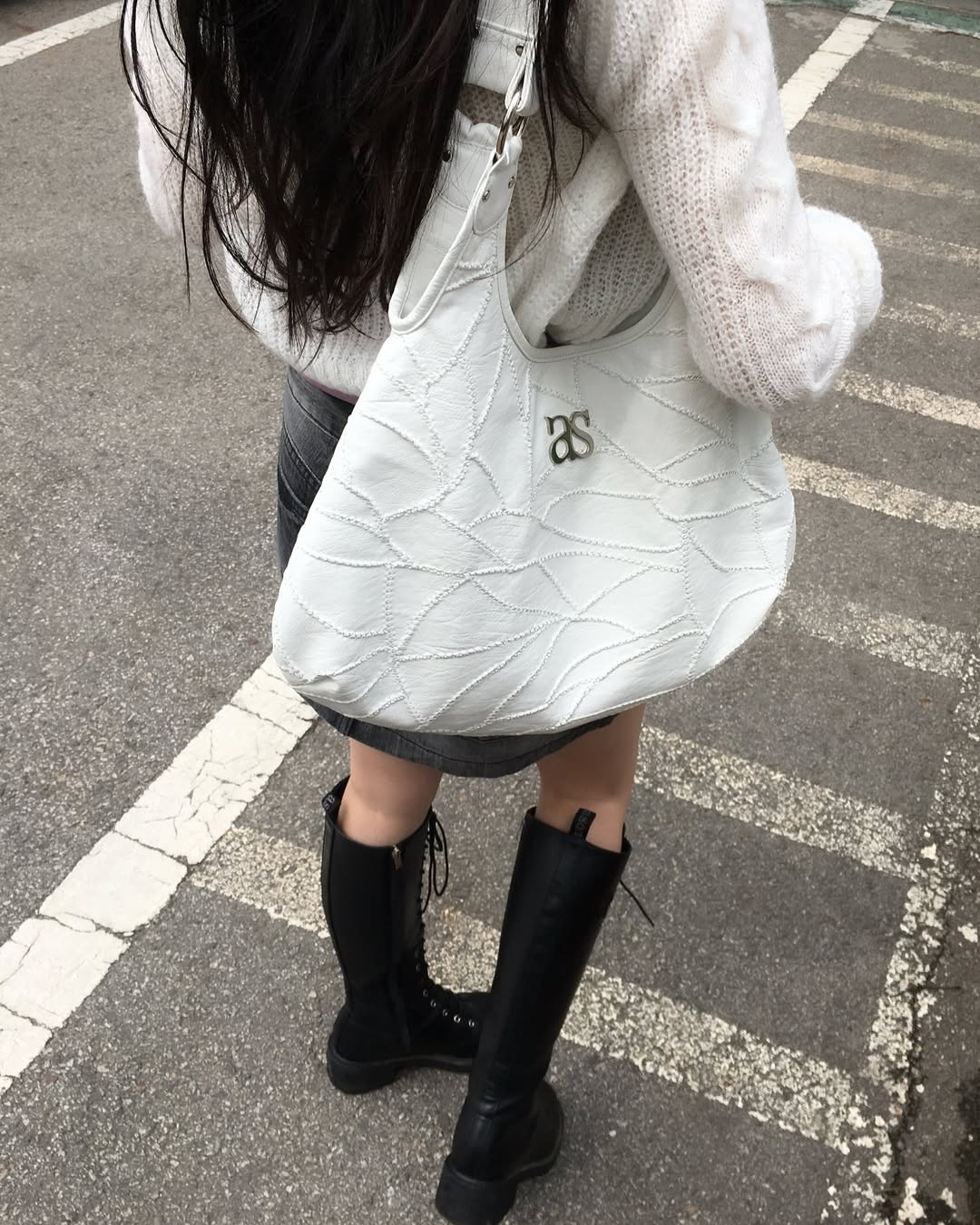 as”on BECKY SHOULDER BAG / WHITE