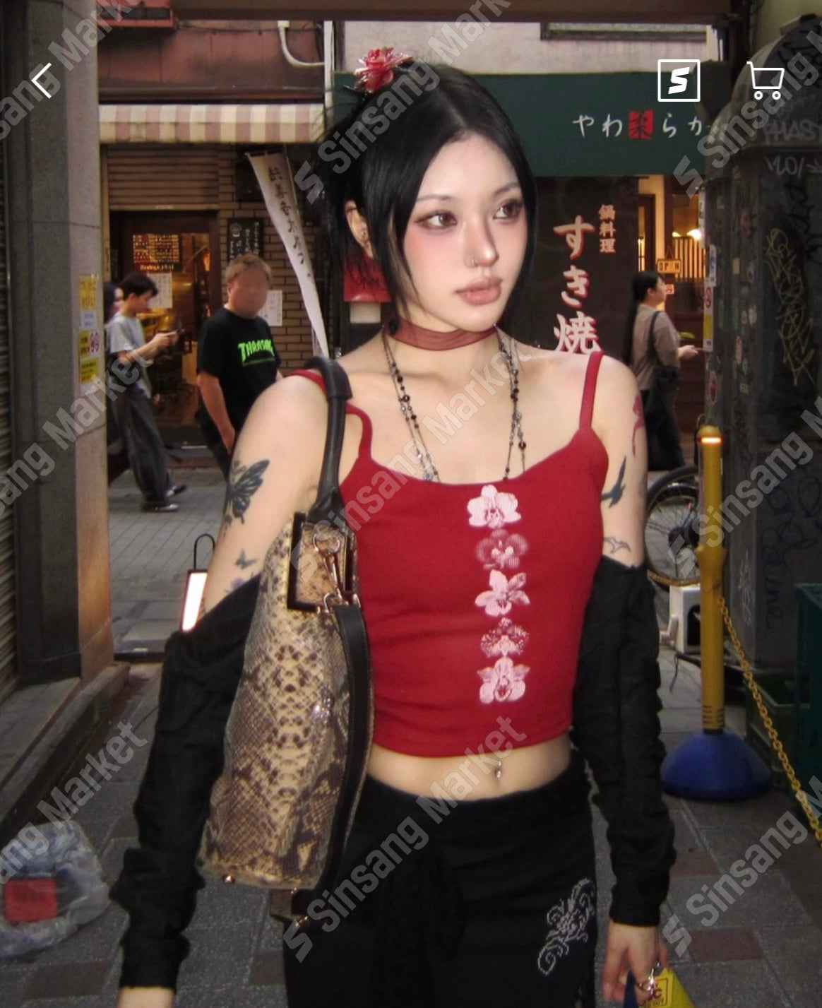 (現貨)小性感花花背心連pad