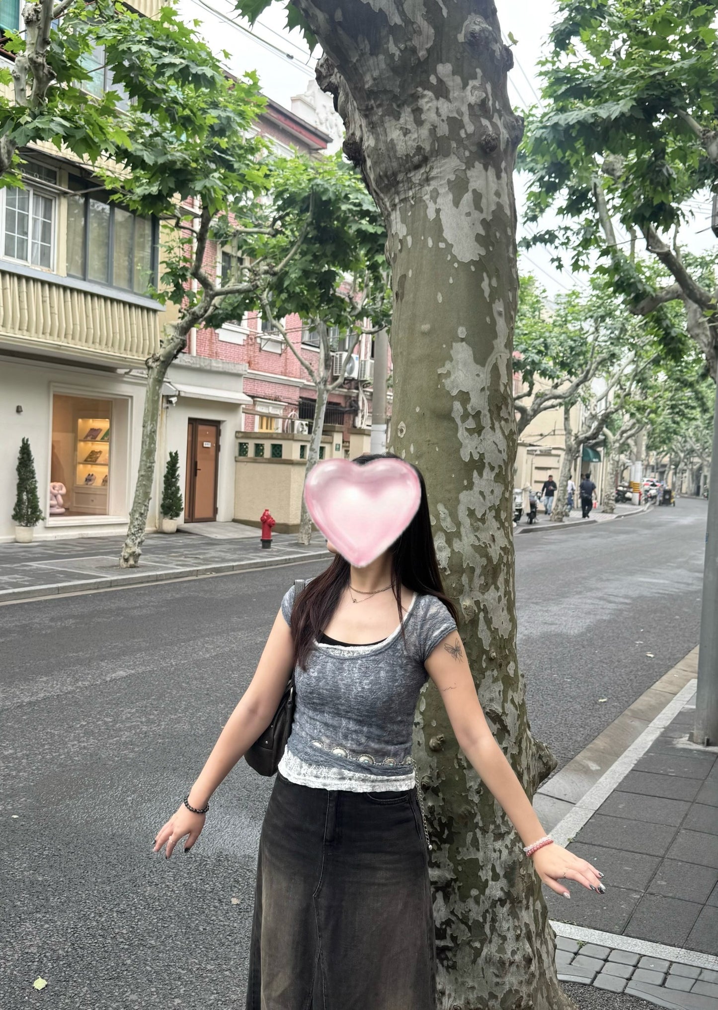 (黑色現貨)百搭透透Lace top