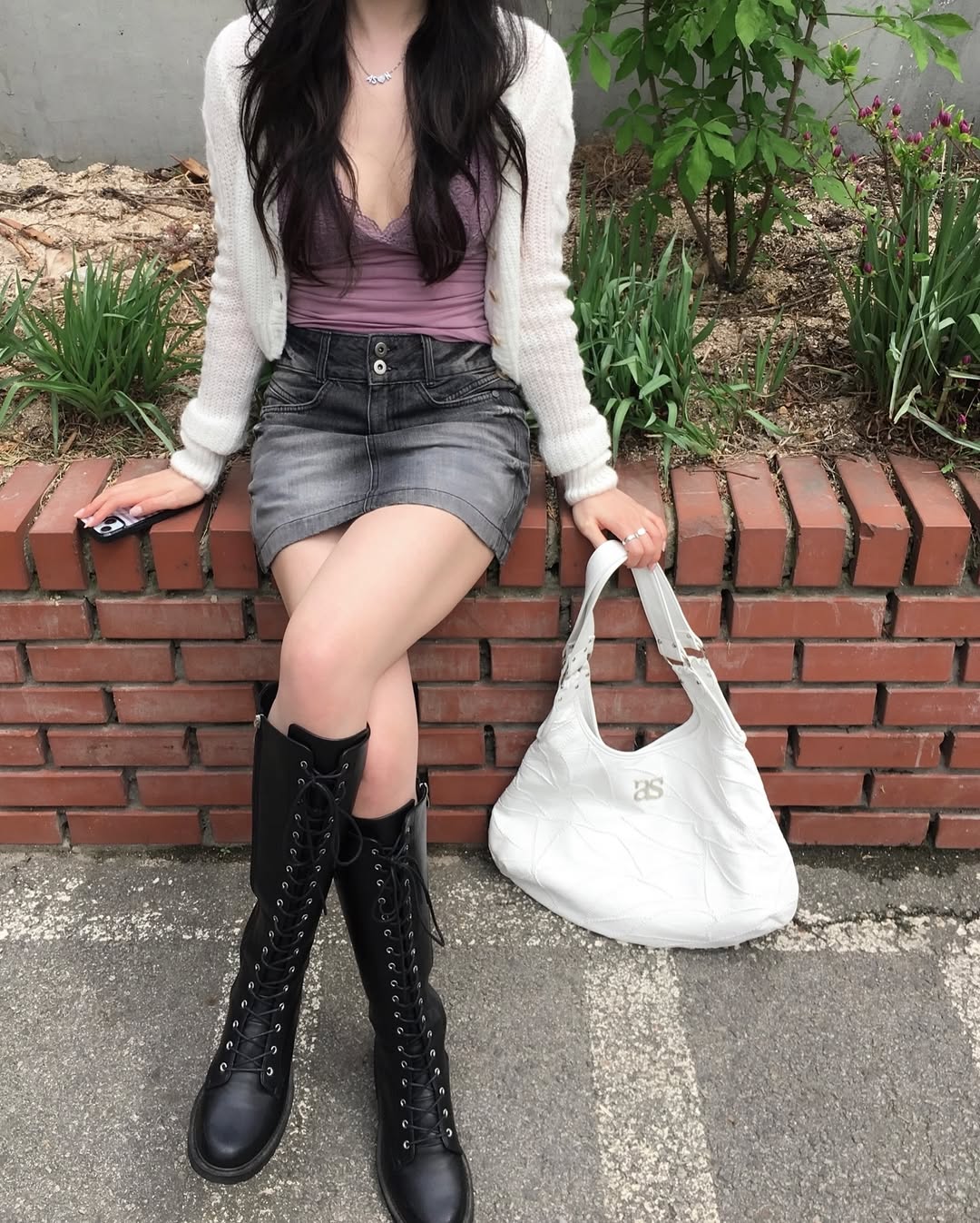 as”on BECKY SHOULDER BAG / WHITE