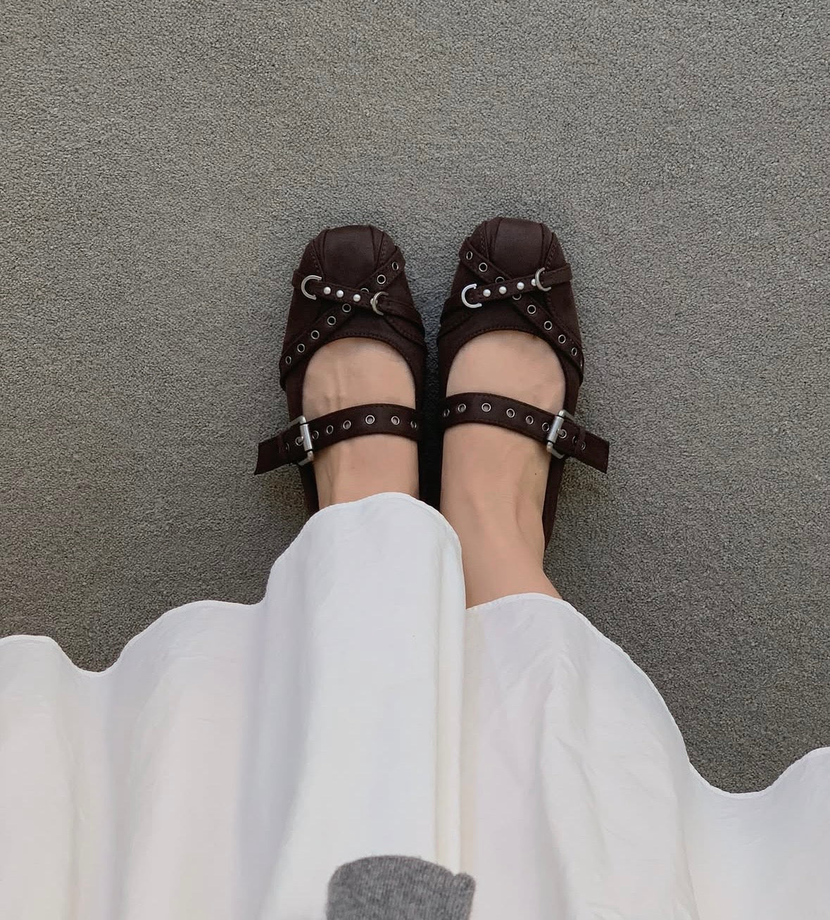 Chrome Eyelet Flat(2colors)