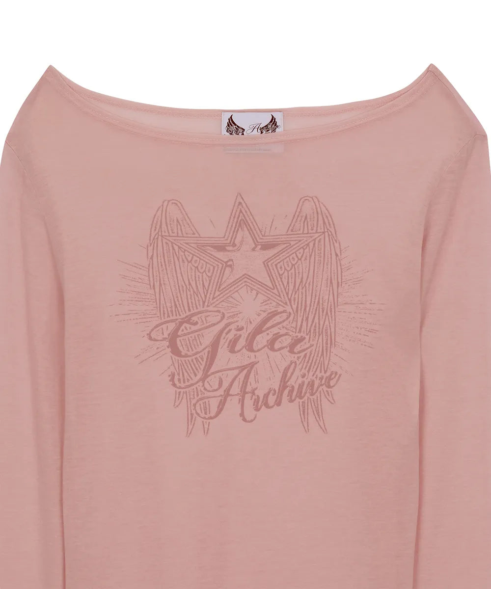 JISOO同款STAR WING SHEER LONG SLEEVE