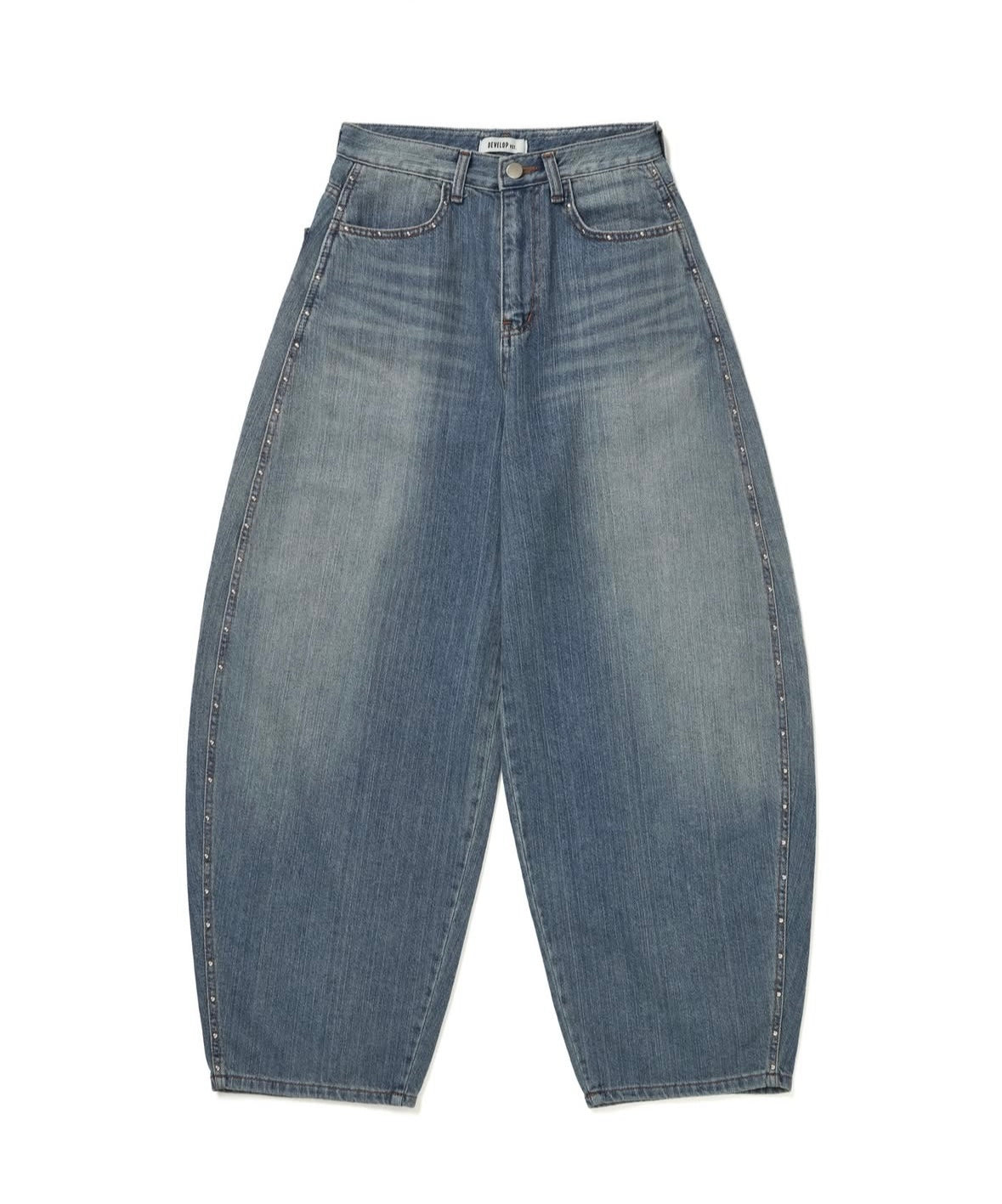 (S現貨)銀釘牛仔褲