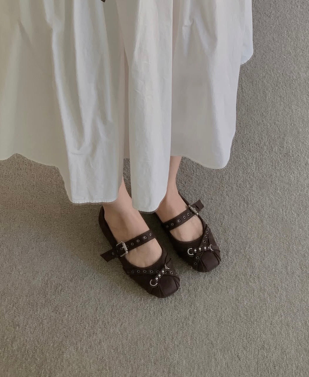 Chrome Eyelet Flat(2colors)