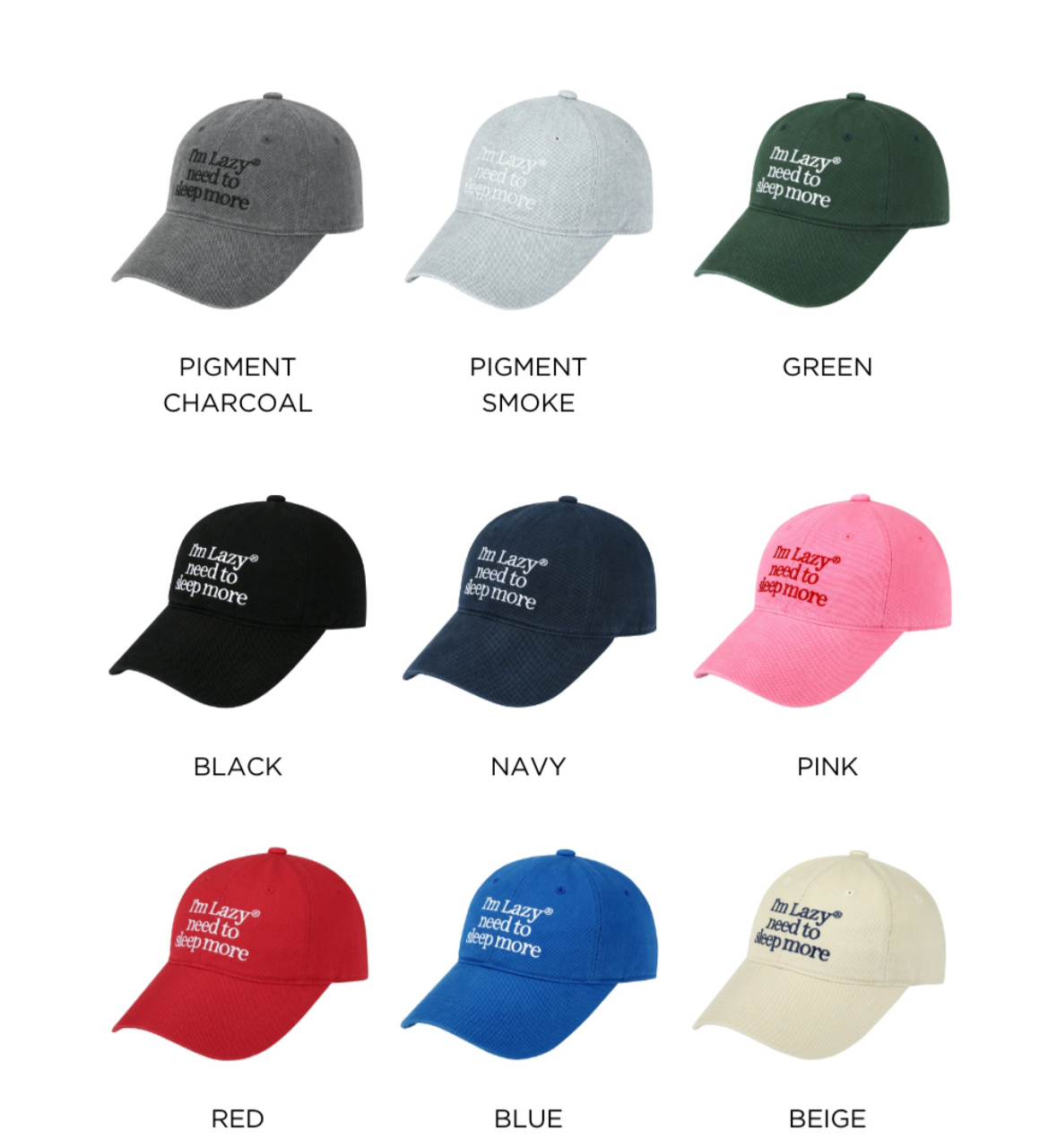 (Karina同款)Lazyz帽 Sleep More Washing Ball Cap