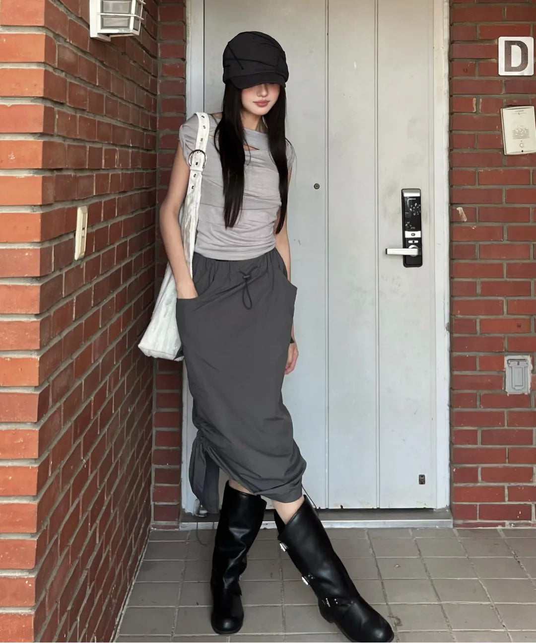 FLARE UP Asymmetrical Draped Roll-Up T-Shirt (4 colors)