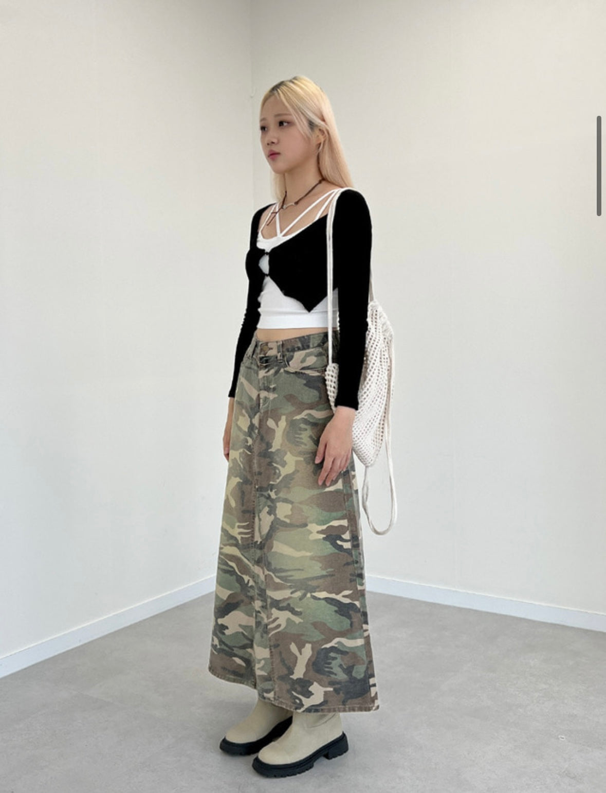 (S現貨)型格迷彩長裙