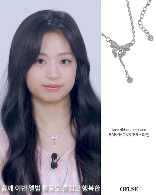 Lace ribbon necklace