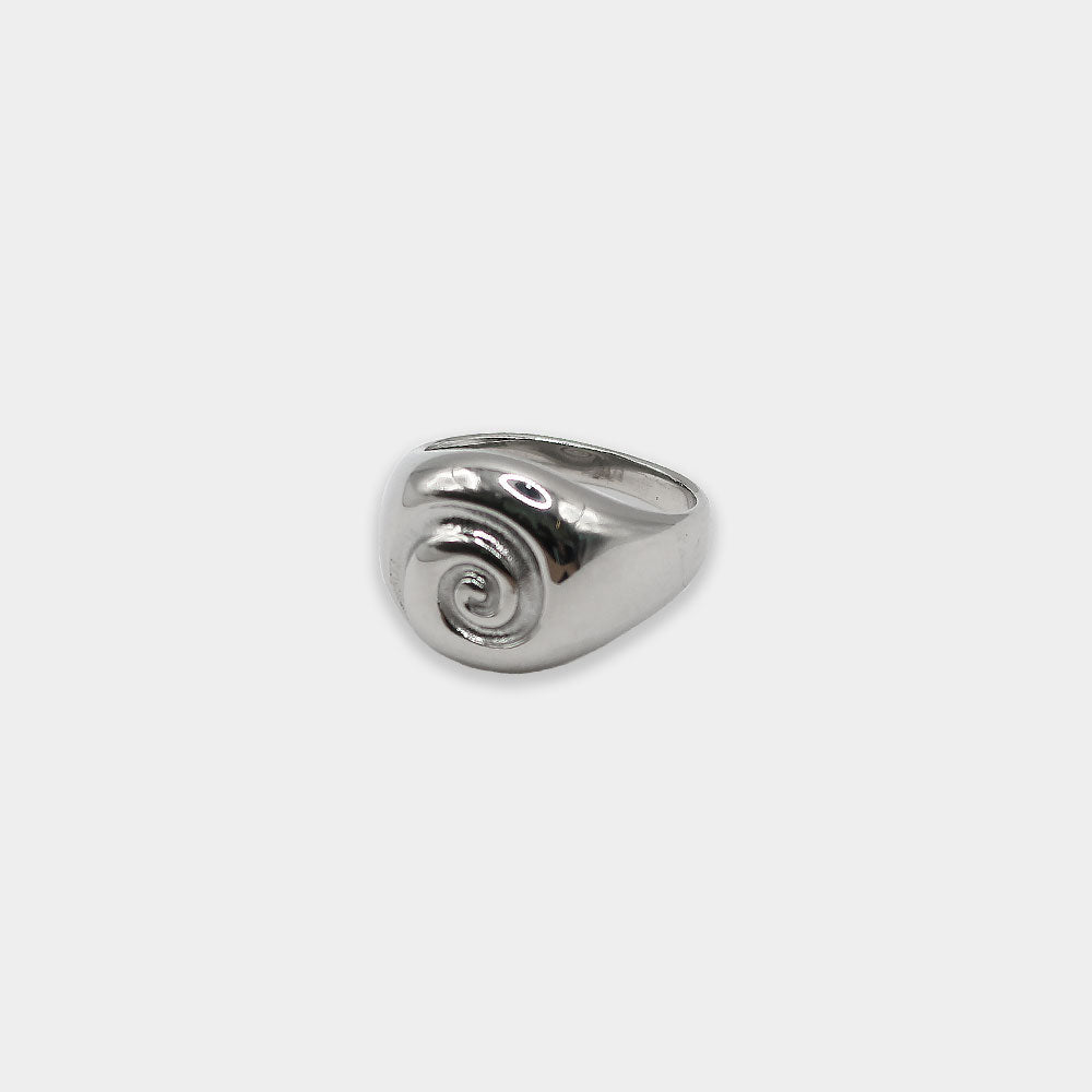 Grumpy Stuff Spiral Signet Ring