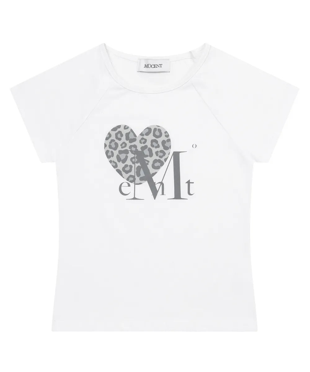 Sierra Leopard Print Heart Short Sleeve T-shirt (4 Colors)