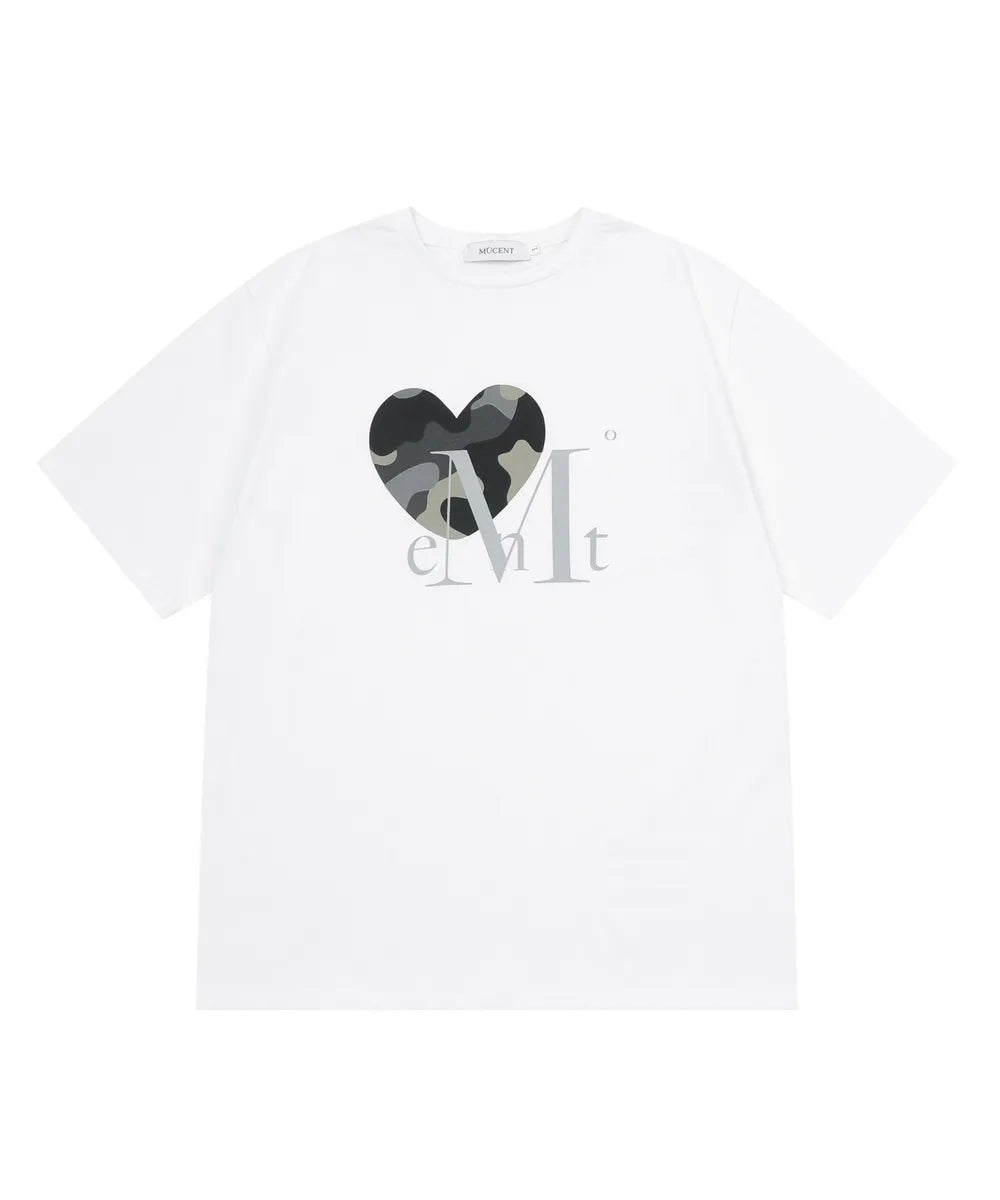 Unisex Mucent Canyon Heart Camo Short Sleeve Tee Unisex (4 Colors)