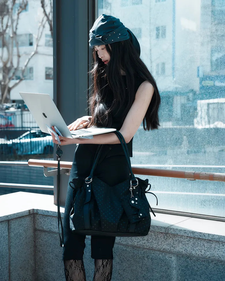 Yeomim x MISEKI SEOUL puff bag (black dot)
