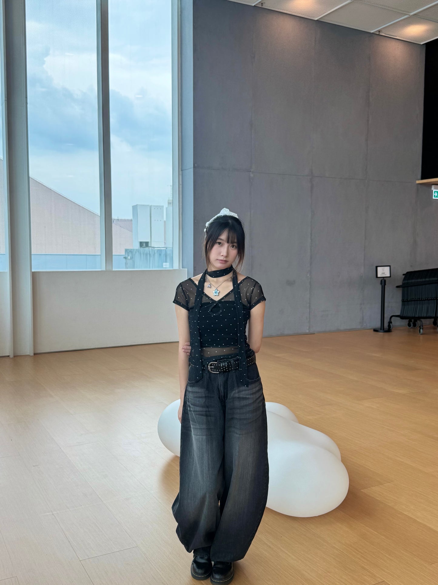 (現貨)透透波點Top連頸帶