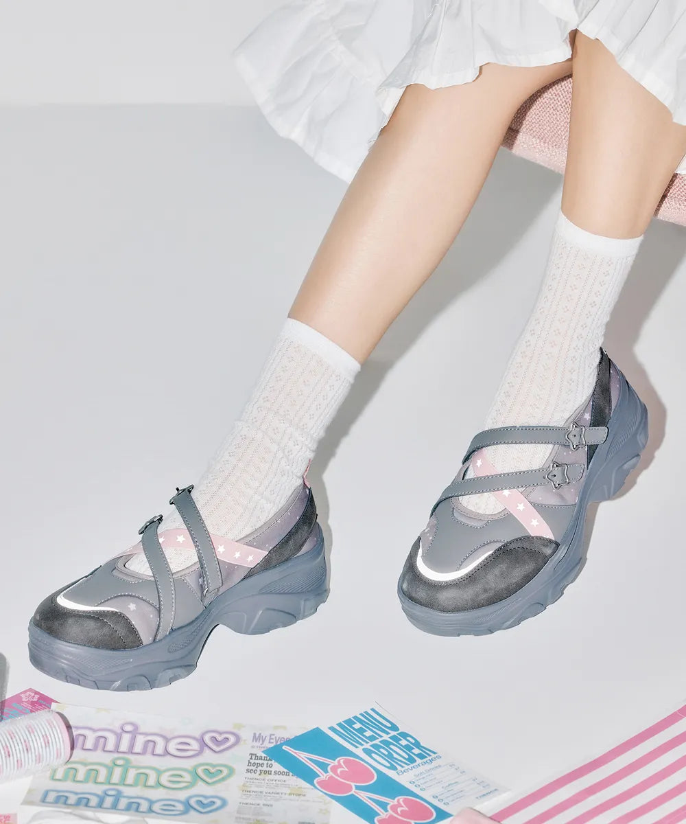 [YOUHEEXOTZ] LOMITA PLATFORM STAR MARYJANE SHOES_GREY PINK