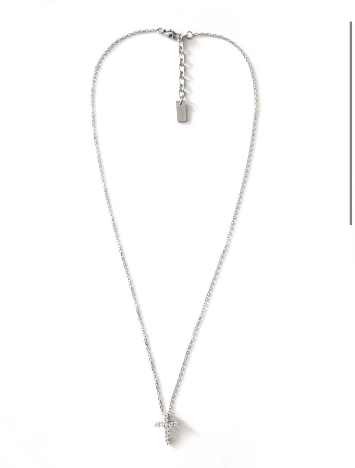 Crystal Cross Necklace (S size)