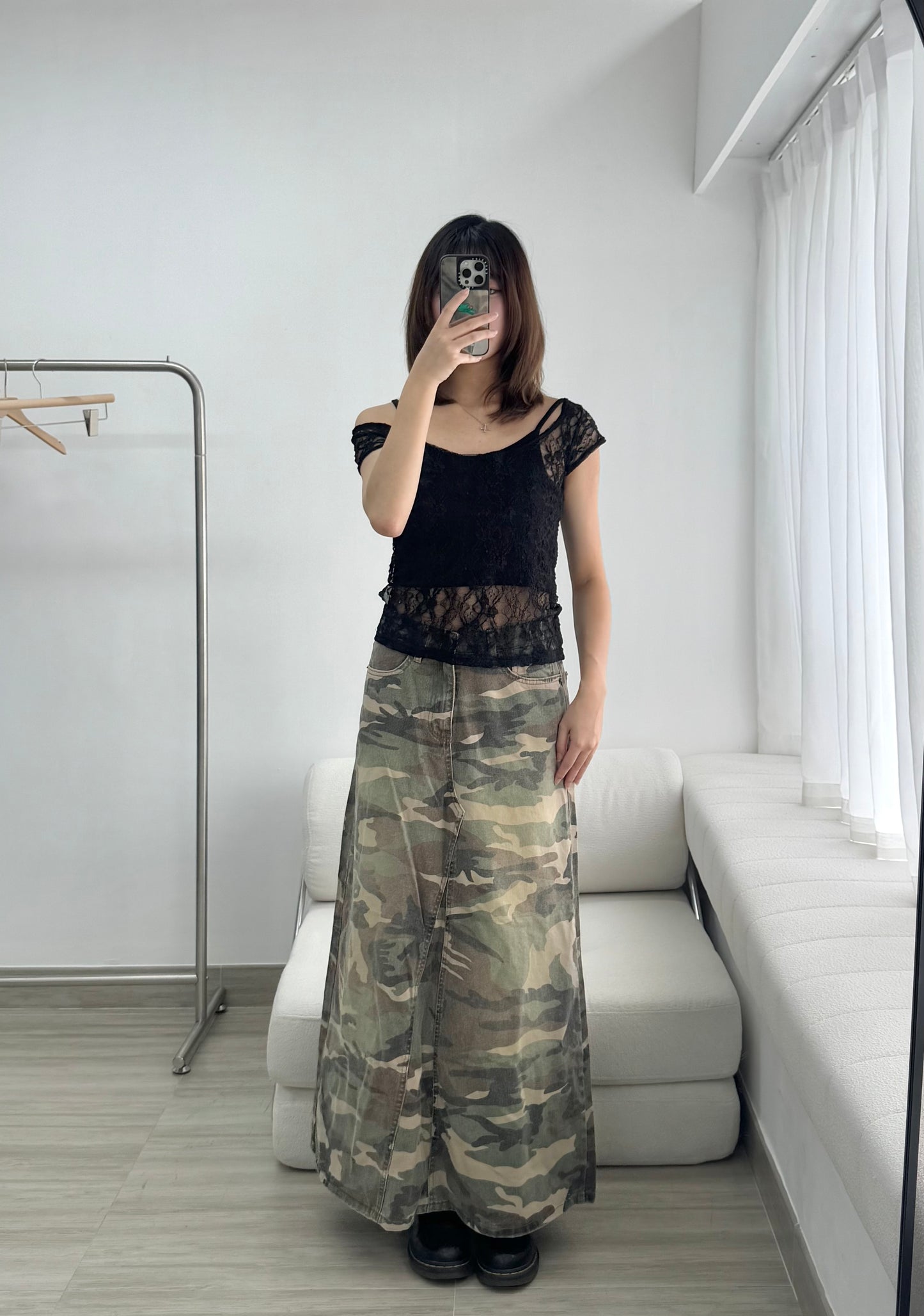 (S現貨)型格迷彩長裙