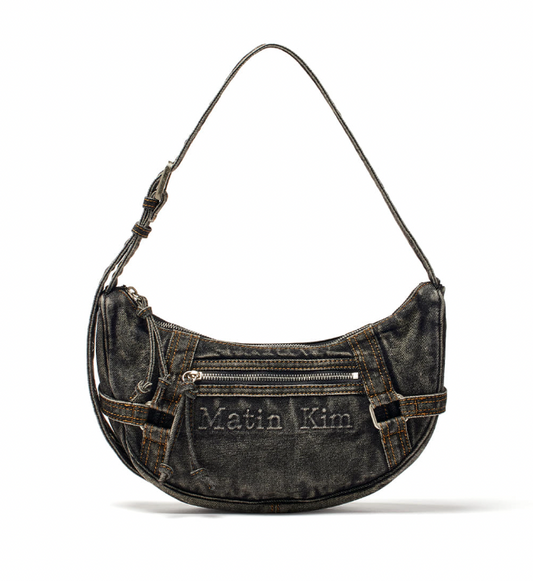 Matin Kim MATIN WASHED DENIM MINI HOBO BAG