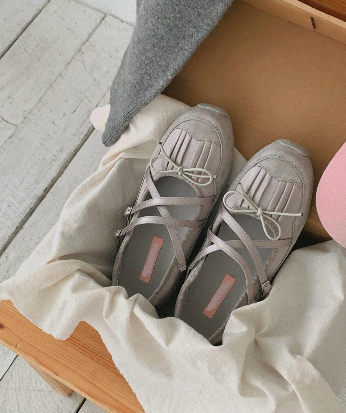 新版交叉帶芭蕾風鞋