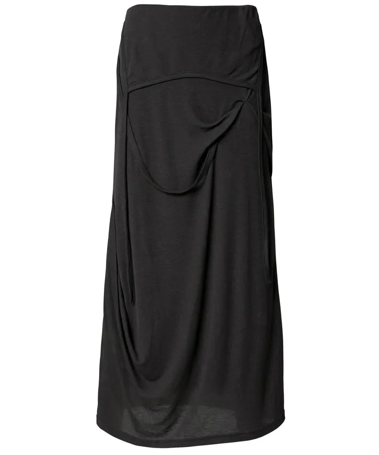 FLARE UP Asymmetrical Draped Long Skirt (3 colors)