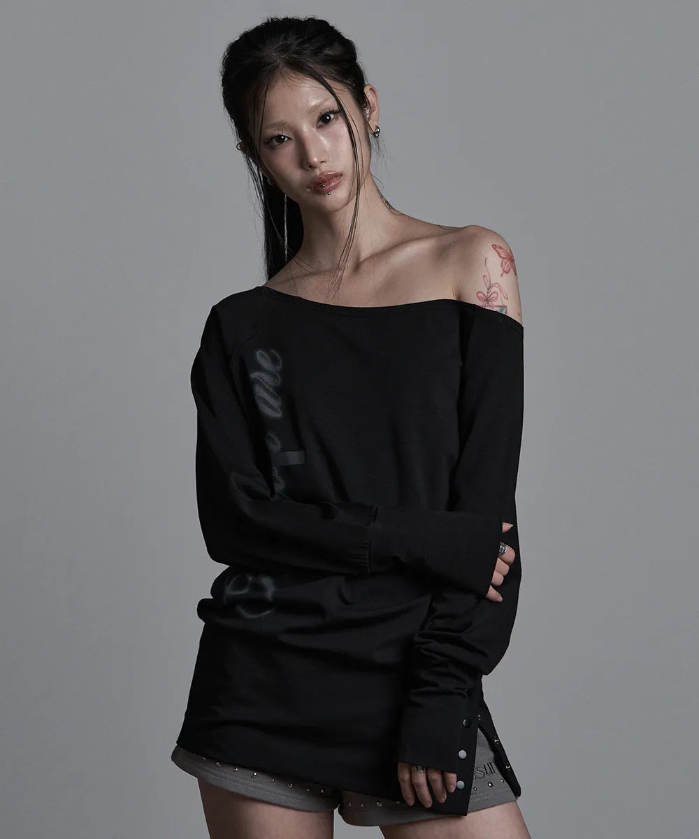 asur Cross Under Snap Long Sleeve
