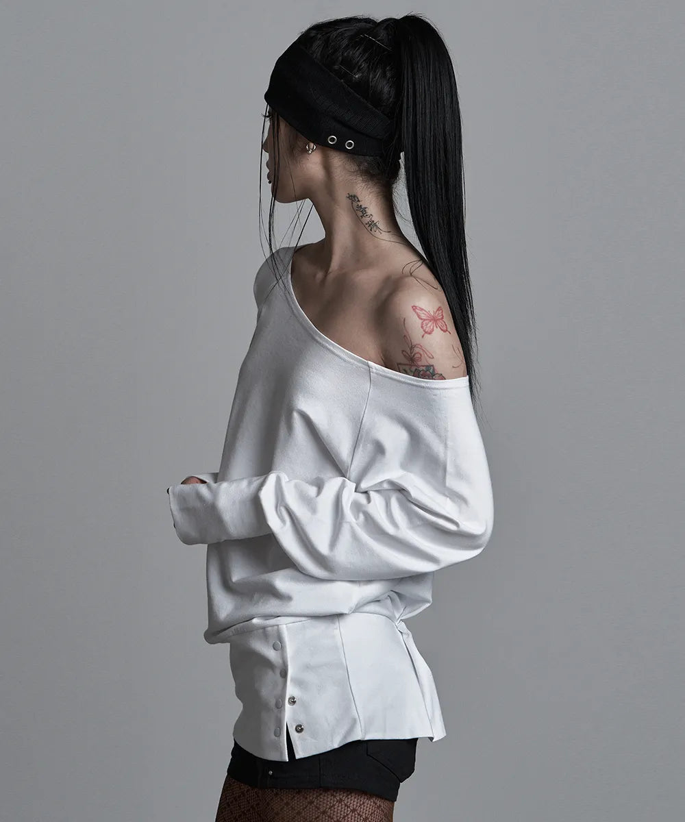 asur Cross Under Snap Long Sleeve