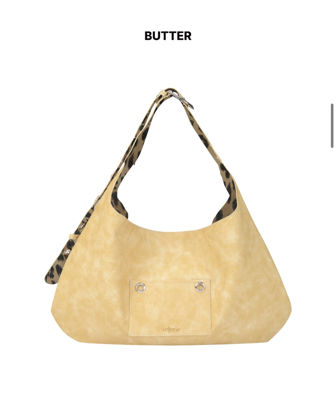 BUCKLE REVERSIBLE SHOULDER BAG_BUTTER & LEOPARD