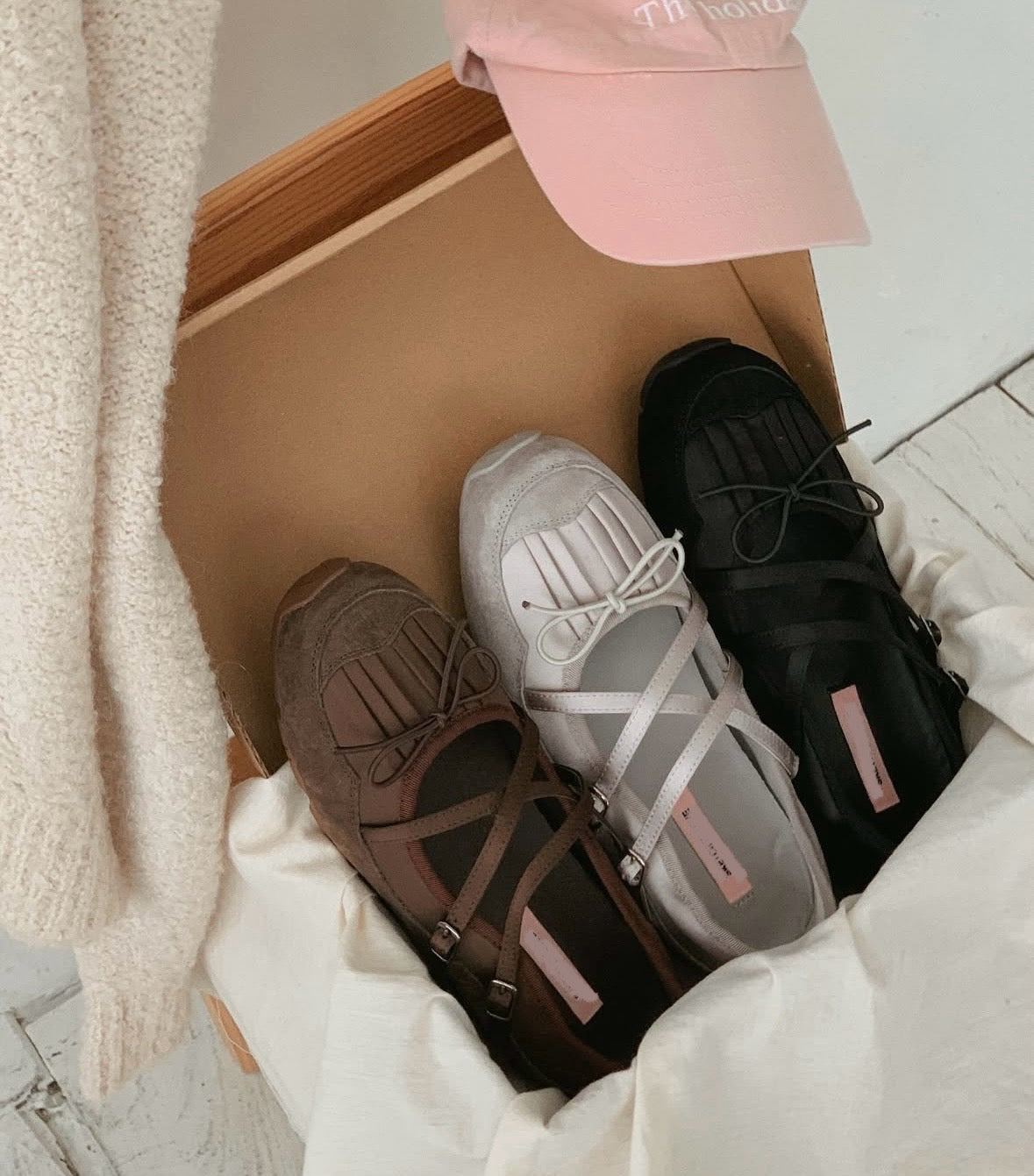 新版交叉帶芭蕾風鞋