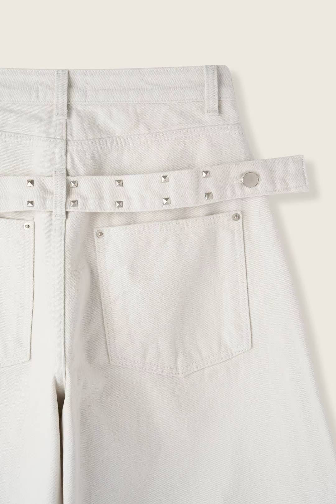 秋冬款窩釘彎刀褲