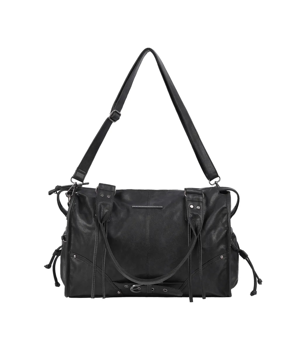 FANCYCLUB BELTED WASHING LEATHER BAG