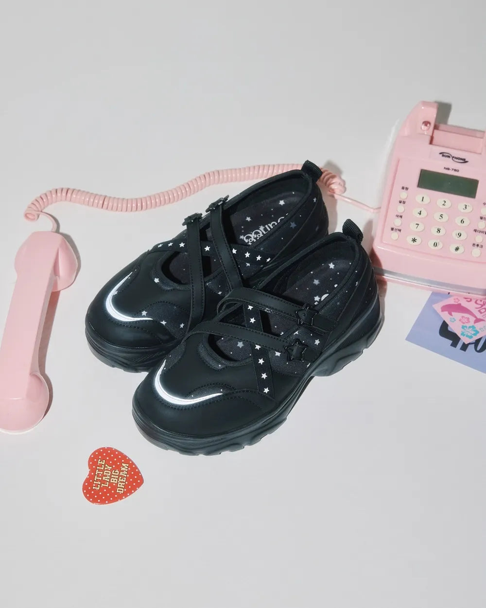 [YOUHEEXOTZ] LOMITA PLATFORM STAR MARYJANE SHOES_BLACK