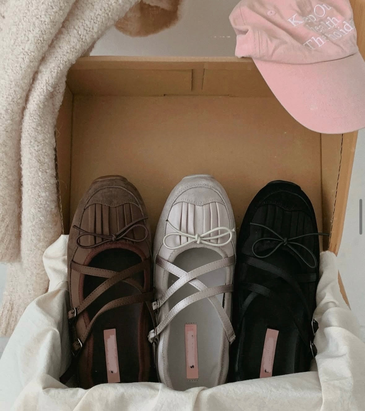 新版交叉帶芭蕾風鞋