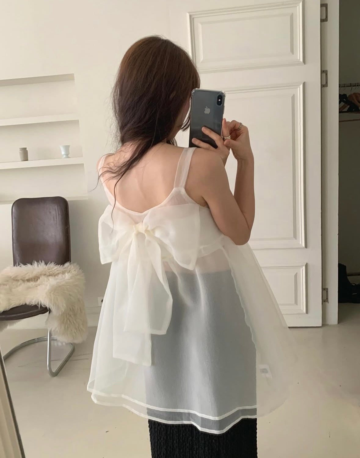 日系紗紗蝴蝶結Ops