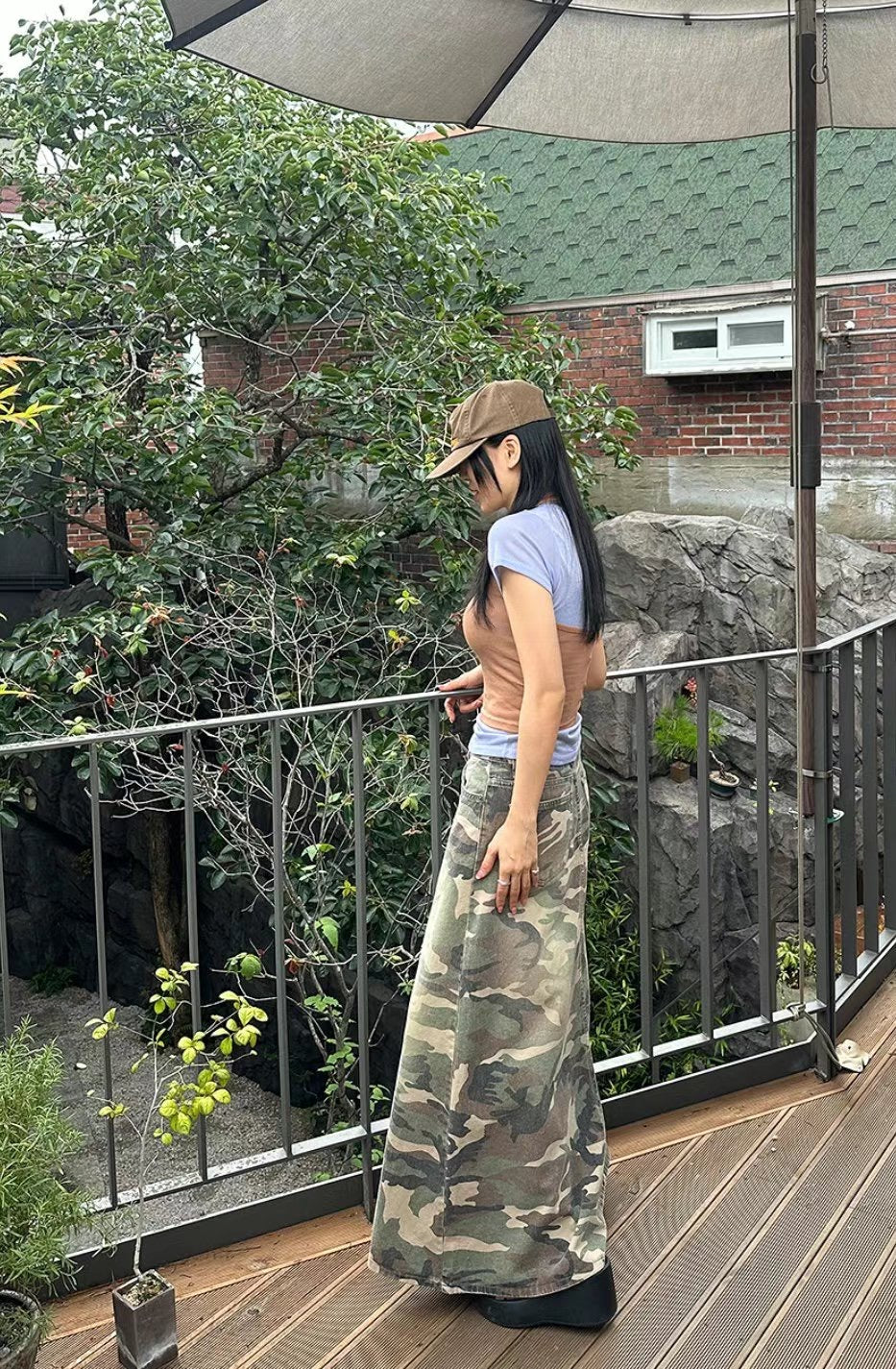 (S現貨)型格迷彩長裙