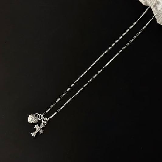 十字架愛心吊墜頸鏈