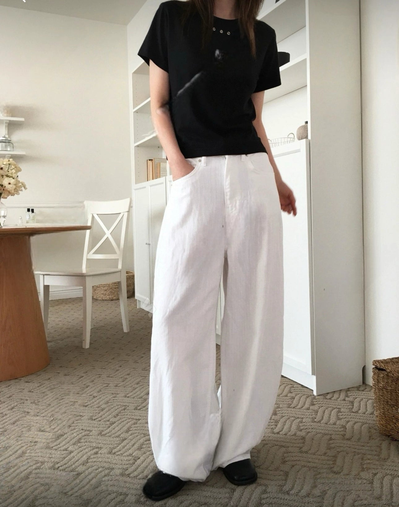 天使翅膀刺繡牛仔褲🪽