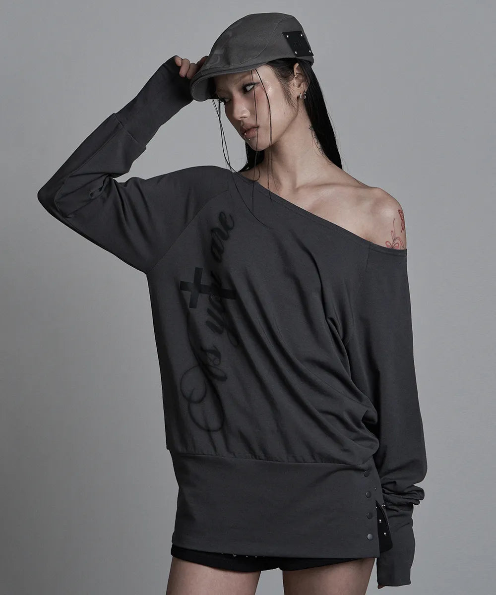 asur Cross Under Snap Long Sleeve