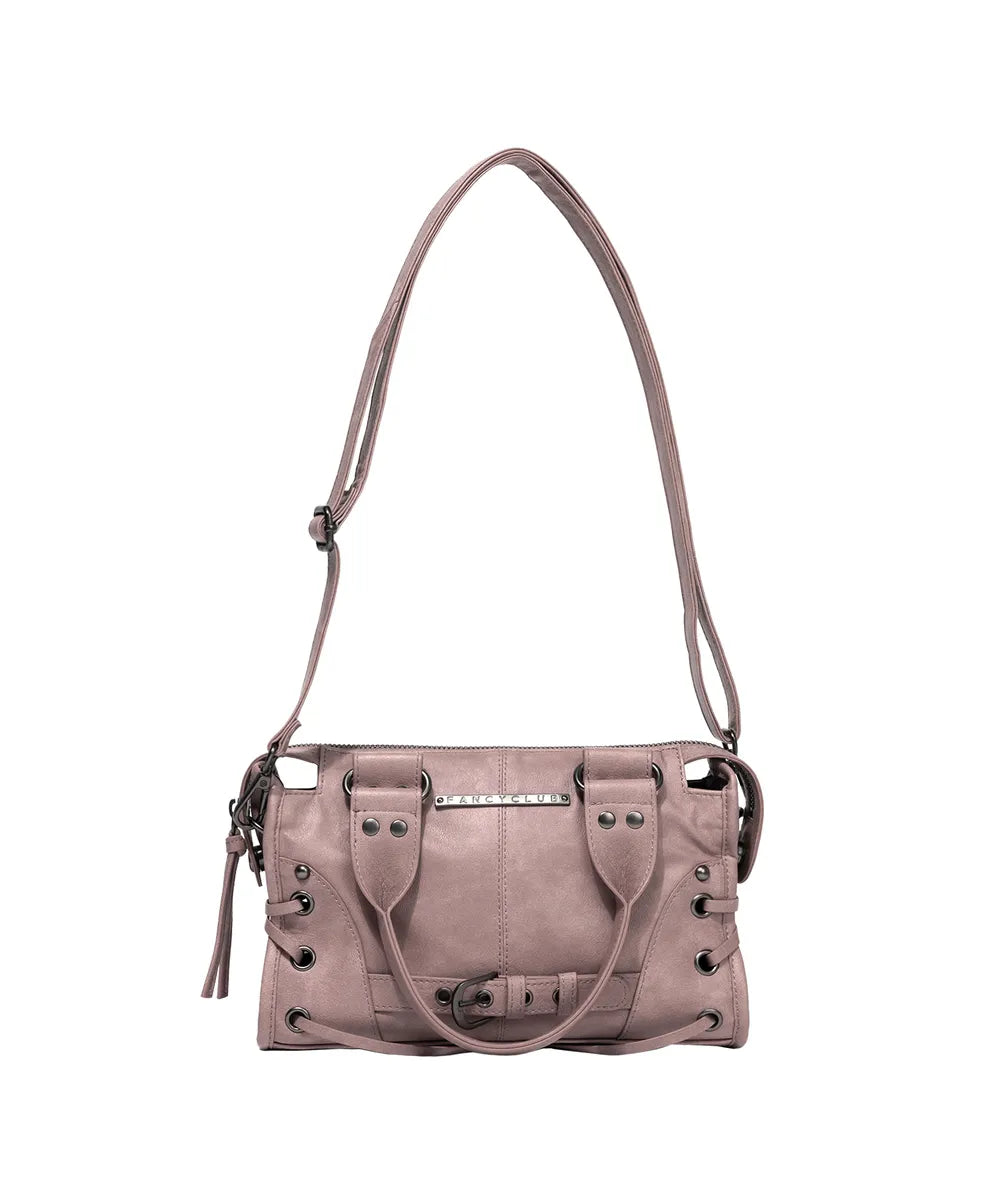 FANCYCLUB BELTED WASHING LEATHER MINI BAG (3 colors)