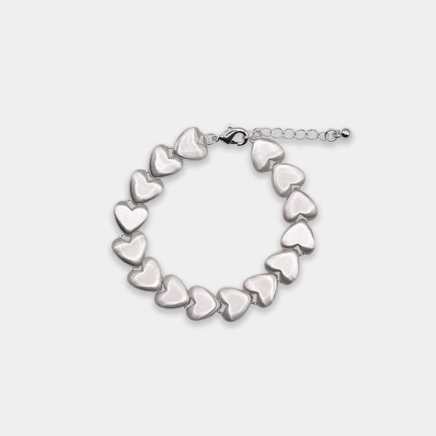Matt Heart Link Bracelet