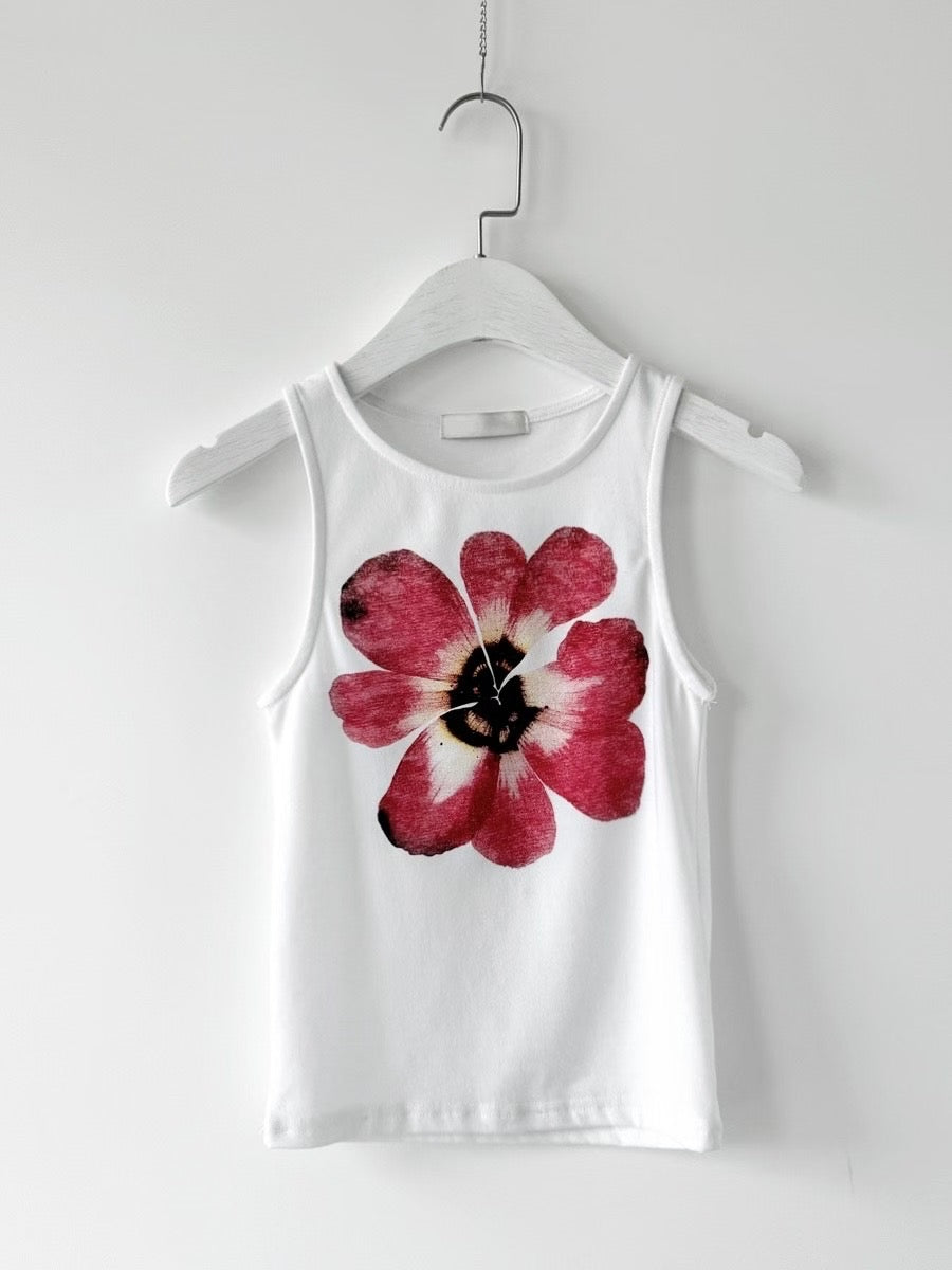 花花印花背心（白現貨）